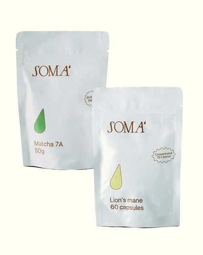 Matcha 7A 𐃯+ Lion’s Mane kapsule 𓊔